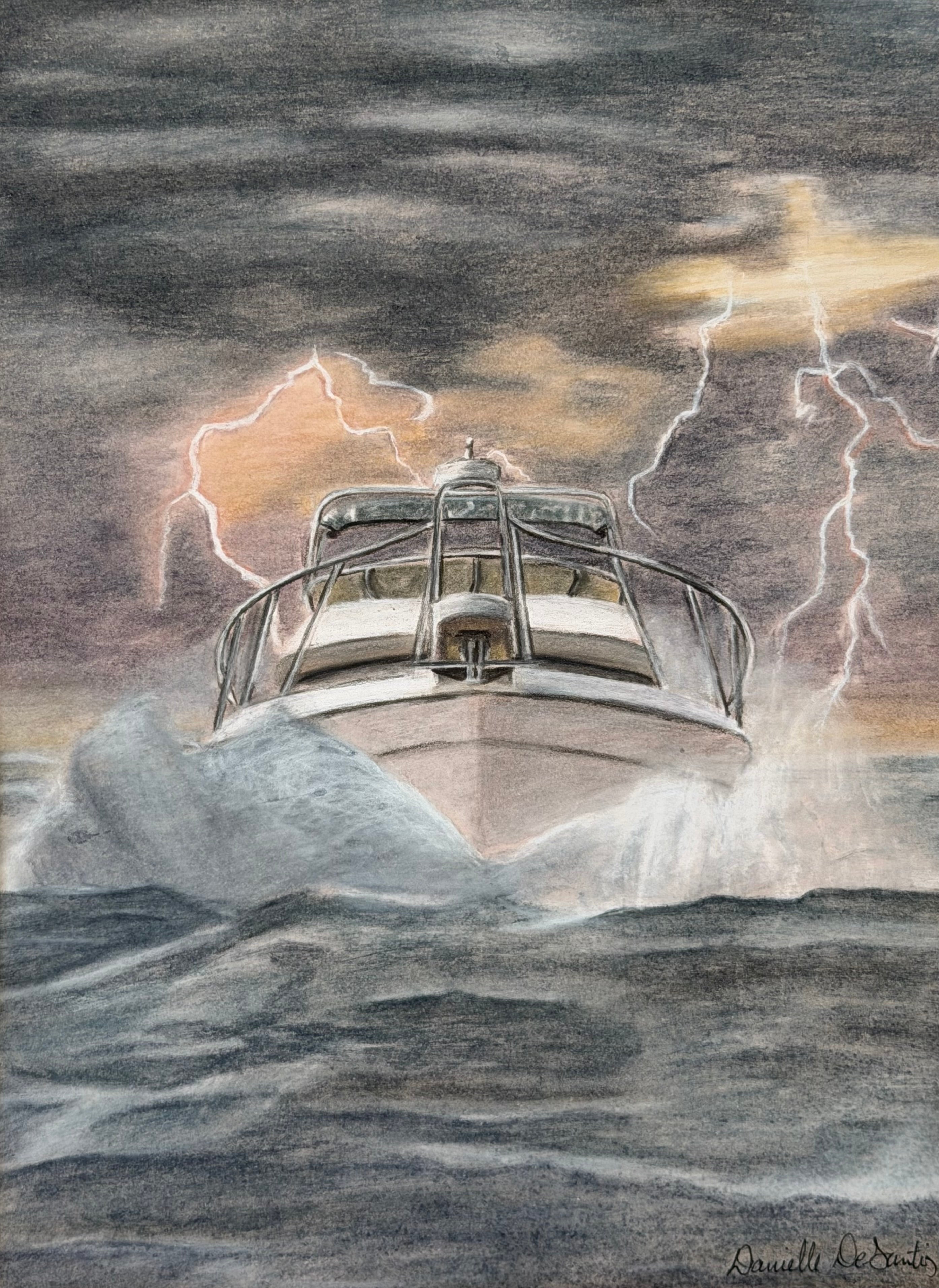 Riding the Storm Drawing
